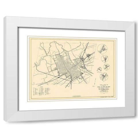 Mclennan Texas Highway - Highway Dept 1936 White Modern Wood Framed Art Print with Double Matting by Highway Dept