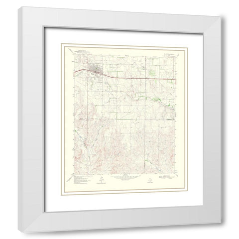 Mcclean Texas Quad - USGS 1967 White Modern Wood Framed Art Print with Double Matting by USGS