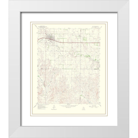 Mcclean Texas Quad - USGS 1967 White Modern Wood Framed Art Print with Double Matting by USGS