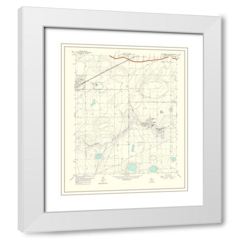 Panhandle East Texas Quad - USGS 1967 White Modern Wood Framed Art Print with Double Matting by USGS