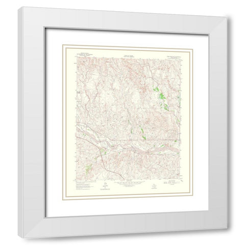 Pond Creek Northwest Texas Quad - USGS 1965 White Modern Wood Framed Art Print with Double Matting by USGS