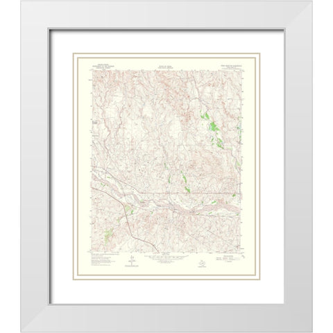 Pond Creek Northwest Texas Quad - USGS 1965 White Modern Wood Framed Art Print with Double Matting by USGS