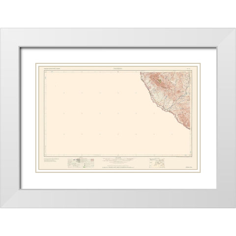 Presidio Texas Quad - USGS 1959 White Modern Wood Framed Art Print with Double Matting by USGS