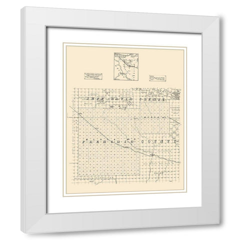 Jeff Davis County Presidio County Texas - Strauss 1894 White Modern Wood Framed Art Print with Double Matting by Strauss