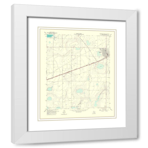 Panhandle West Texas Quad - USGS 1967 White Modern Wood Framed Art Print with Double Matting by USGS