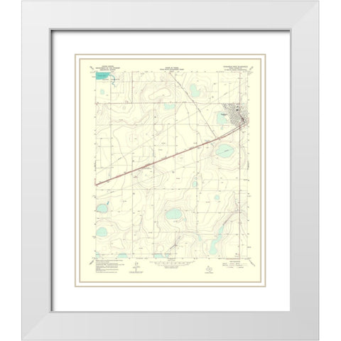 Panhandle West Texas Quad - USGS 1967 White Modern Wood Framed Art Print with Double Matting by USGS