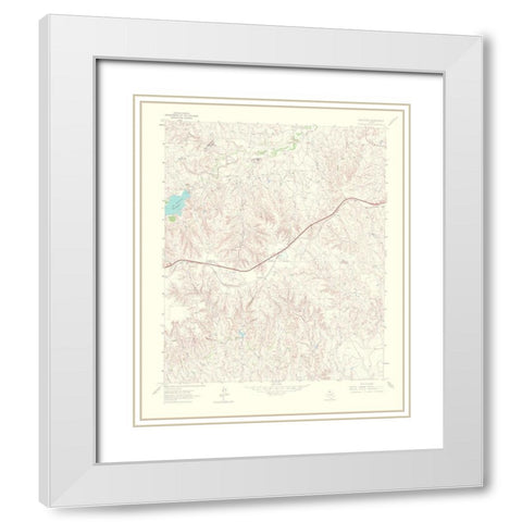 Rockledge Texas Quad - USGS 1967 White Modern Wood Framed Art Print with Double Matting by USGS