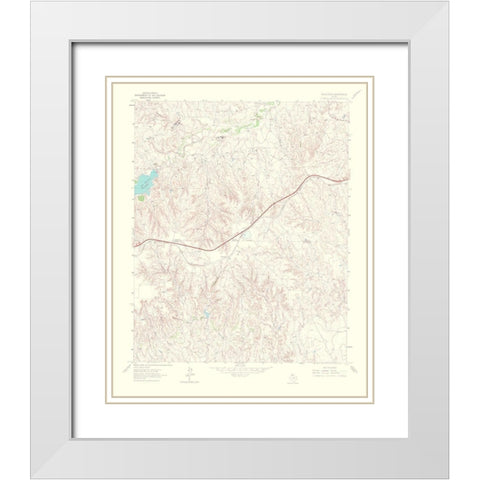 Rockledge Texas Quad - USGS 1967 White Modern Wood Framed Art Print with Double Matting by USGS