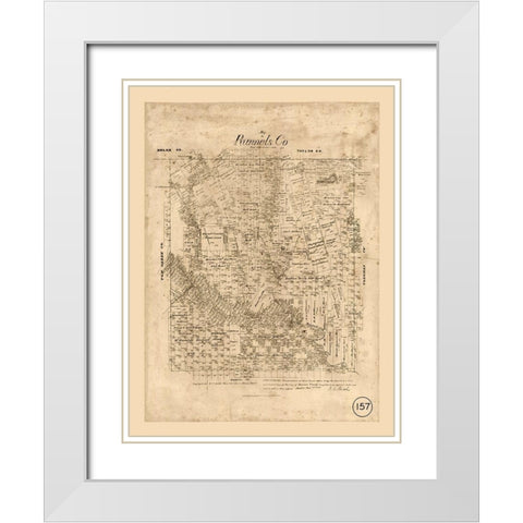Runnels County Texas - Walsh 1879 White Modern Wood Framed Art Print with Double Matting by Walsh