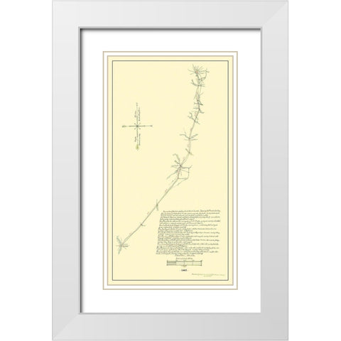 San Antonio To Laredo - 1865 White Modern Wood Framed Art Print with Double Matting by Roessler