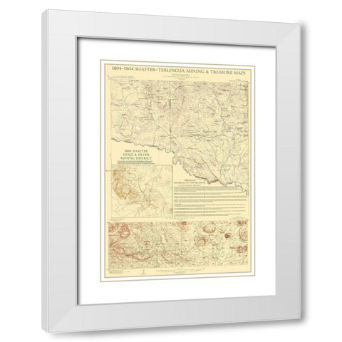 Shafter Terlingua Texas Mining Treasures Quad White Modern Wood Framed Art Print with Double Matting by USGS