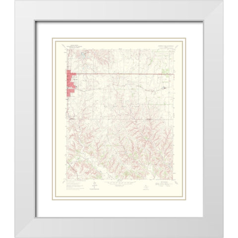 Shamrock East Texas Quad - USGS 1967 White Modern Wood Framed Art Print with Double Matting by USGS