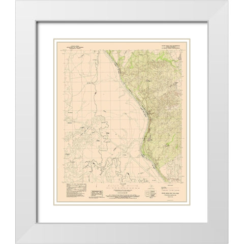 West Tovar Creek Texas Quad - USGS 1983 White Modern Wood Framed Art Print with Double Matting by USGS