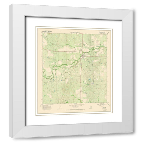 Tilden Texas Quad - USGS 1968 White Modern Wood Framed Art Print with Double Matting by USGS