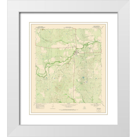 Tilden Texas Quad - USGS 1968 White Modern Wood Framed Art Print with Double Matting by USGS