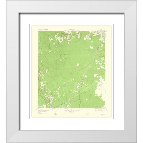 Westcott Texas Quad - USGS 1959 White Modern Wood Framed Art Print with Double Matting by USGS