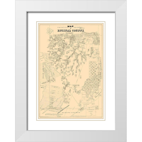 Encinal, Webb Texas - Walsh 1879 White Modern Wood Framed Art Print with Double Matting by Walsh