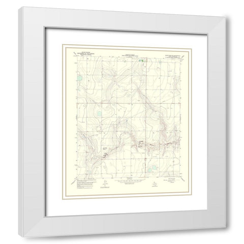 White Deer Southwest Texas Quad - USGS 1967 White Modern Wood Framed Art Print with Double Matting by USGS