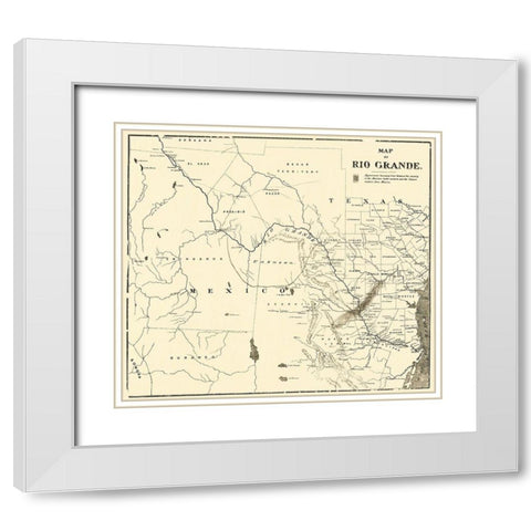 Rio Grande - 1878 White Modern Wood Framed Art Print with Double Matting by Unknown