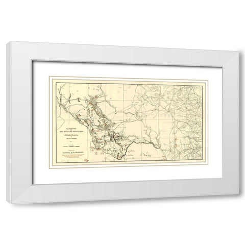 Rio Grande Frontier - Livermore 1883 White Modern Wood Framed Art Print with Double Matting by Livermore