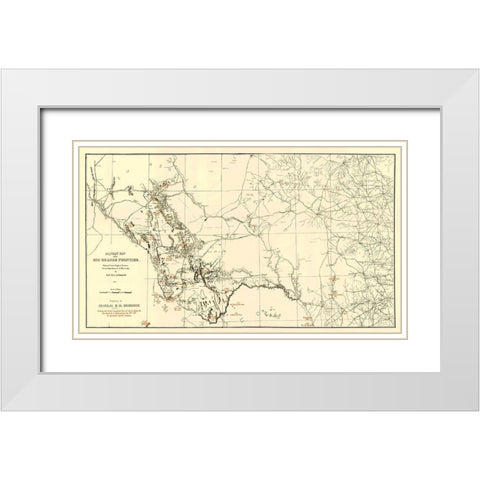 Rio Grande Frontier - Livermore 1883 White Modern Wood Framed Art Print with Double Matting by Livermore