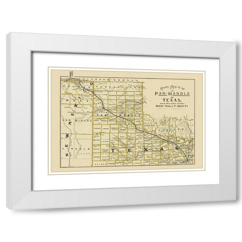 Denver, Texas and Ft Worth Railroad - Northrup White Modern Wood Framed Art Print with Double Matting by Northrup