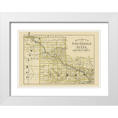 Denver, Texas and Ft Worth Railroad - Northrup White Modern Wood Framed Art Print with Double Matting by Northrup