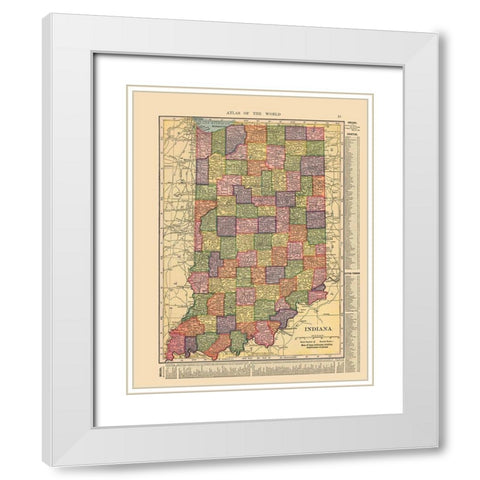 Indiana - Hammond 1910 White Modern Wood Framed Art Print with Double Matting by Hammond