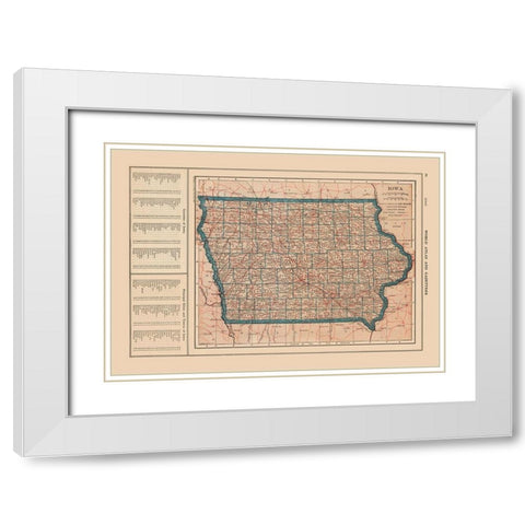 Iowa - Reynold 1921 White Modern Wood Framed Art Print with Double Matting by Reynold