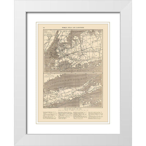 Long Island - New York - Reynold 1921 White Modern Wood Framed Art Print with Double Matting by Reynold