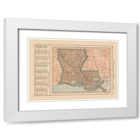 Louisiana - Reynold 1921 White Modern Wood Framed Art Print with Double Matting by Reynold