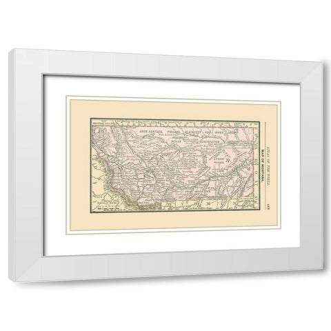 Montana - Alden 1886 White Modern Wood Framed Art Print with Double Matting by Alden