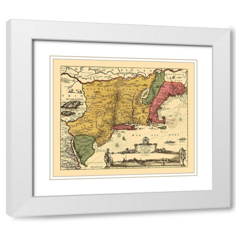 New Belgium - United States - Visscher White Modern Wood Framed Art Print with Double Matting by Visscher