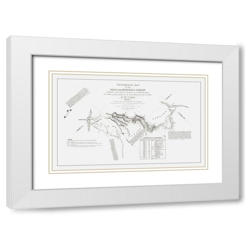 Missouri to Oregon Trail - Preuss 1846 White Modern Wood Framed Art Print with Double Matting by Preuss
