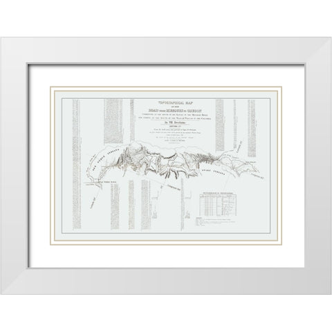 Missouri to Oregon Trail - Preuss 1846 White Modern Wood Framed Art Print with Double Matting by Preuss