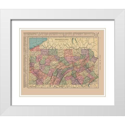 Pennsylvania - Hammond 1910 White Modern Wood Framed Art Print with Double Matting by Hammond