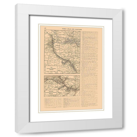 Colorado, Delaware, Lackawanna White Modern Wood Framed Art Print with Double Matting by Reynold