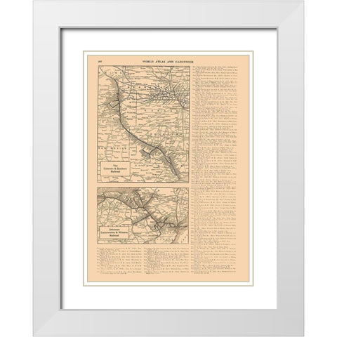 Colorado, Delaware, Lackawanna White Modern Wood Framed Art Print with Double Matting by Reynold