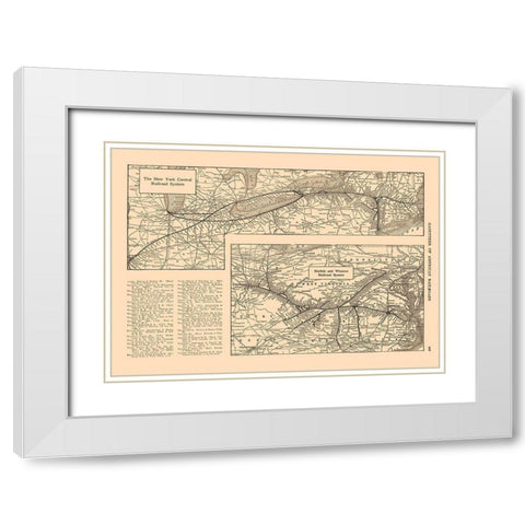 New York Central Railroad, Norfolk - Reynold 1921 White Modern Wood Framed Art Print with Double Matting by Reynold