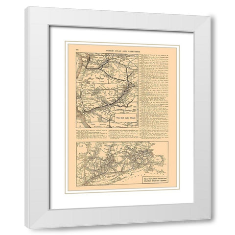 Salt Lake Route, New York - Railroad - Reynold White Modern Wood Framed Art Print with Double Matting by Reynold