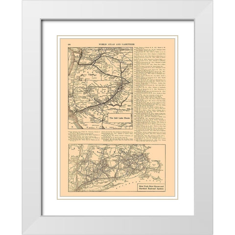 Salt Lake Route, New York - Railroad - Reynold White Modern Wood Framed Art Print with Double Matting by Reynold