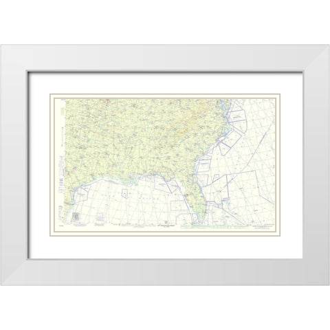 Southeast United States Aeronautical - USAF 1960 White Modern Wood Framed Art Print with Double Matting by USAF