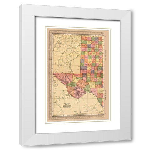 West Texas - Hammond 1910 White Modern Wood Framed Art Print with Double Matting by Hammond