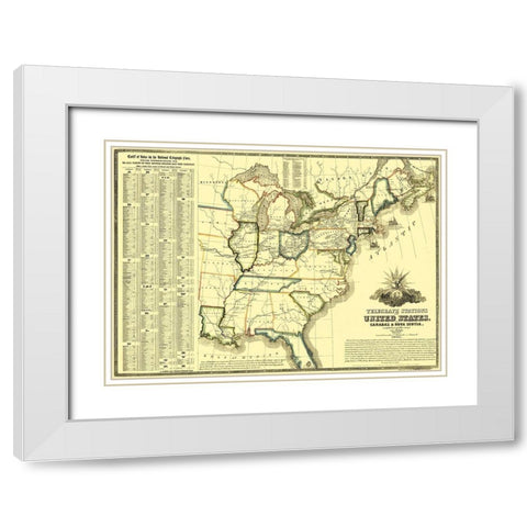 Telegraph Stations United States Canada - Barr White Modern Wood Framed Art Print with Double Matting by Barr
