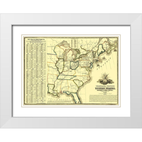 Telegraph Stations United States Canada - Barr White Modern Wood Framed Art Print with Double Matting by Barr