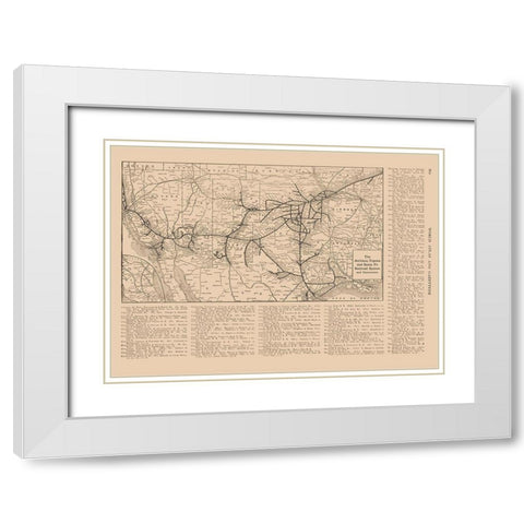 Atchison, Topeka, Santa Fe White Modern Wood Framed Art Print with Double Matting by Reynold