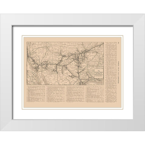 Atchison, Topeka, Santa Fe White Modern Wood Framed Art Print with Double Matting by Reynold