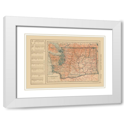 Washington - Reynold 1921 White Modern Wood Framed Art Print with Double Matting by Reynolds