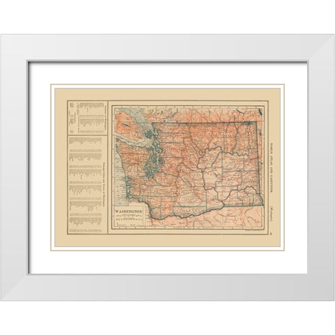 Washington - Reynold 1921 White Modern Wood Framed Art Print with Double Matting by Reynolds