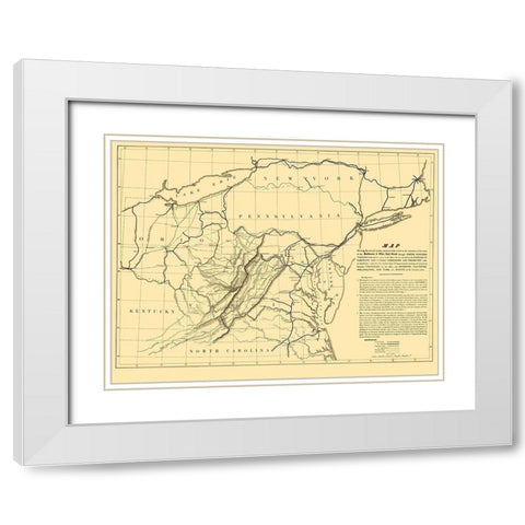 Baltimore and Ohio Railroad - Colton 1840 White Modern Wood Framed Art Print with Double Matting by Colton